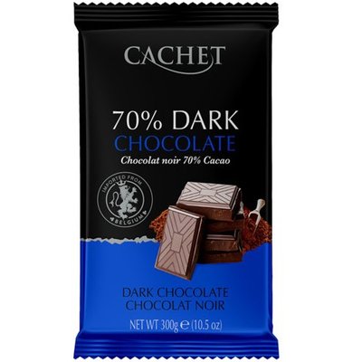 Шоколад Cachet 300г Чорний 70% 03514 фото