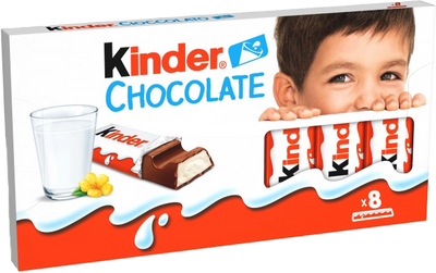Батончики Kinder Молочний шоколад 100 г T8 05975 фото