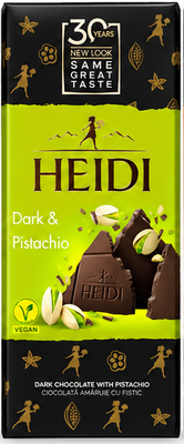 Шоколад чорний Heidi З фісташкою 80 г 15864 фото