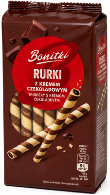 Трубочки Bonitki Шоколадні 280 г 03993 фото
