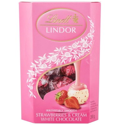 Шоколадні цукерки Lindt Lindor Полуниця 200 г 14198 фото