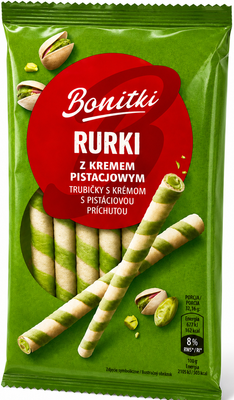 Трубочки Bonitki Фісташкові 150 г 15416 фото