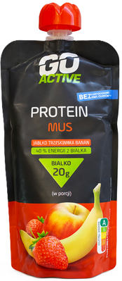 Мус протеїновий Go Active Яблуко банан полуниця 180 г 15037 фото