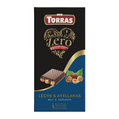 Шоколад Без Цукру Torras 150г Молочний З Фундуком 08499 фото