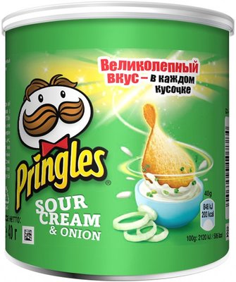 Чіпси Pringles 40г Цибуля 01068 фото