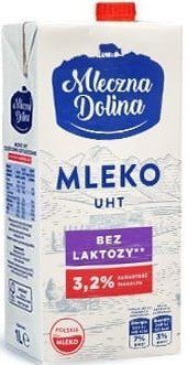 Молоко без лактози Mleczna dolina 1 л 07844 фото