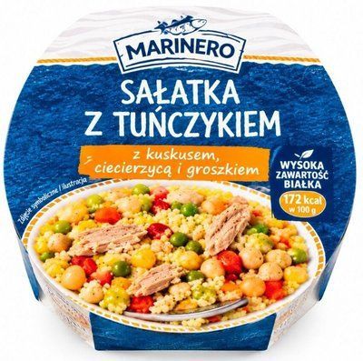 Салат з тунцем Marinero З кускусом нутом та зеленим горошком 160 г 15912 фото