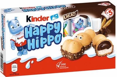 Батончики Kinder Happy Hippo 103 г З Какао-Кремом 08029 фото