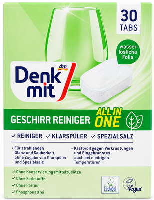 Капсули для посудомийки Denkmit Nature 30 шт 15473 фото