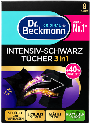 Серветки для відновлення чорного кольору Dr.Beckmann 8 шт 14536 фото